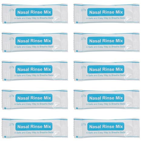 Nasenspülsalz Nasenspülung Salz 60 Beutel Nasenwäsche Nachfüllset Neti Pot Salz Sinus-Spülpackungen für Neti-Töpfe Einzeln Verpacktes