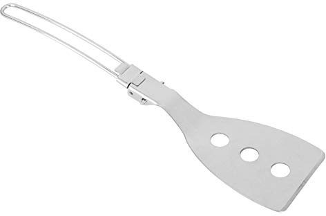 HAOHIZE Edelstahl Grillspatel für Grill mit klappbarem Griff, Haushalts Grillspatel Campingspatel zusammenklappbarer Grill Grillschaufel Braten Outdoor Kochgerät