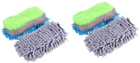 Ipetboom 4stücke Praktische Auto-reinigungsblöcke Aus Mikrofaser Für Gründliche Fahrzeugpflege Leicht Und Tragbar Für Innenraum Außenreinigung Zufällige Farben