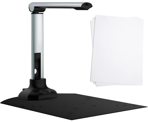 Bärbar HD-dokumentskanner – 10 MP, autofokus, snabb A4 och bokskanner för kontor, skola, hem, bank