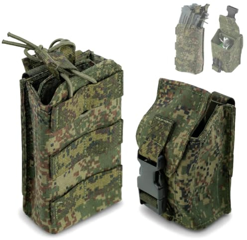 Ryskt Taktiskt EMR Set med Granatficka Och Dubbel 7,62 Magasinsficka | MOLLE-Kompatibla Förvaringsväskor i 500D Nylon med Snabbspänne Och Öppen Topp for Airsoft Paintball