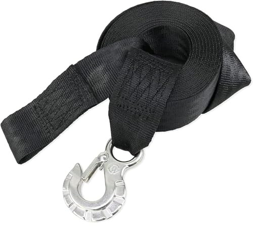 WavesRx 2x20' Jet Ski Trailer Winch Strap with Stainless Steel Hook & Quick Connect Bow Tow Loop | Boat Winch Strap with Hook | 5,500lbs Strength for Safe Retrieval, Launching & Transporting Jet Skis