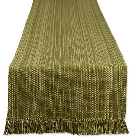 DII Kollektion med färgrika och varierade bordstextilier, bordslöpare 33 x 183 cm, olivgrön