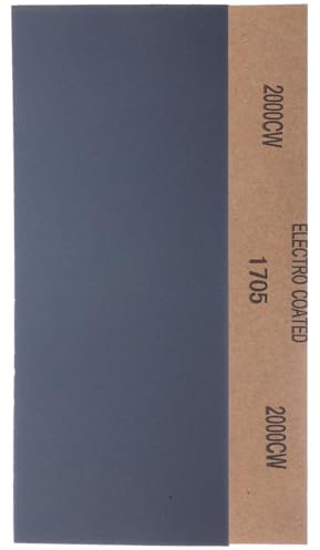 YoiYee Fogli di carta vetrata a grana 2000, 23 x 9,5 cm, rotolo di carta abrasiva ultra fine per legno, metallo, plastica, vetro, pietra e levigatura da parete, confezione da 10