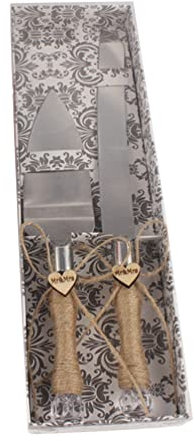 VALICLUD 2 Stücke Hochzeit Kuchen Messer Und Server Set Vintage Mr Mrs Design Messer Und Kuchenserver Set Hochzeitsfest