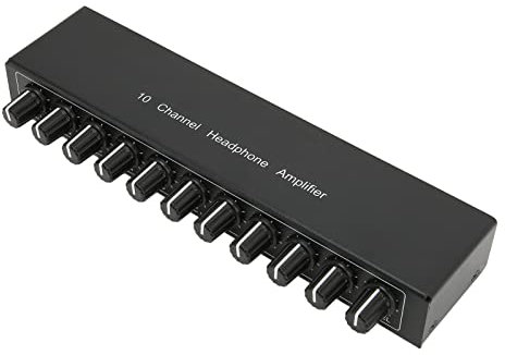 Amplificateur de Casque, Prise Auxiliaire TRS, Entrée 3,5 Mm Amplificateur 1 Entrée 10 Sorties, Distributeur de Casque pour Studio et Scène (100-240 V)