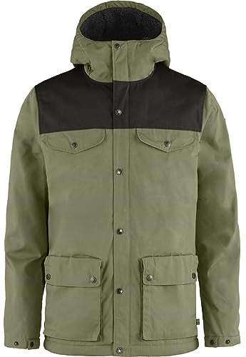 Fjällräven Herren Greenland Winter Jacke, Green/Dark Grey, M