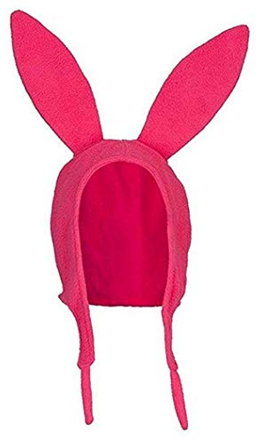 Miolasay Bob's Louise Rabbit Ear Hat Cosplay Bunny Ears Hat Burgers Beanie Winter Warm Halloween Christmas Windproof Rabbit Long Ears Cap (A-Adult, M)