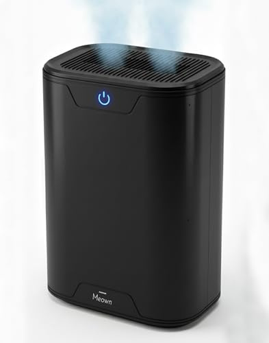 Meown 700ml Electric Dehumidifier, Quiet Portable Mini Damp Absorber with Auto Shut-Off, LED Indicator & Energy-Efficient Operation, Compact Moisture Remover for Bedroom, Bathroom, Caravan & Office