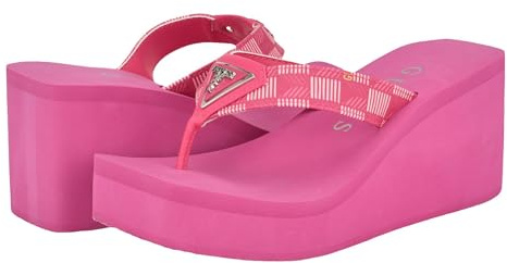 GUESS Women's Demmey Sandal, Fuchsia Pink 650, 4.5 UK