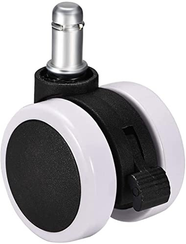 XYWHPGV Swivel Caster Wheels - 2 Inch Pu Twin Wheel Push-in 11mmx22mm Stem Swivel Caster with Brake(2fe8d dee59 b5558 e4320 3b650 ccacb