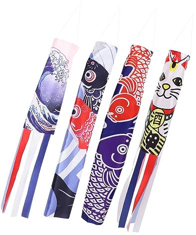 HANABASS 8piezas Banderas Decorativas Windsock para Restaurantes Banderas De Dirección del Viento para Jardín Diseño Japonés y Estilo Náutico para Celebraciones Al Aire