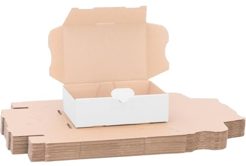 förpackning maxibrevlådor 160 x 110 x 50 mm maxibrev vit MB 1 innermått 150 x 105 x 46 mm frakt post vikbar låda fraktlåda bokvändning – perfekt för frakt 25 stycken