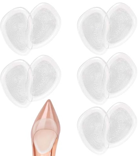 SULIUDAJI 10Pcs Demi Semelles Coussinet, Semelles Coussinet Plantaires, demi semelle silicone avant pied pour Les Femmes Porter Les Chaussures à Talons Hauts