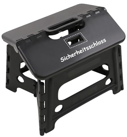 Tritthocker Kinder für Kleinkinder Badezimmer Klo Spüle – Sicherheitsschloss zu Stabil (schwarz)