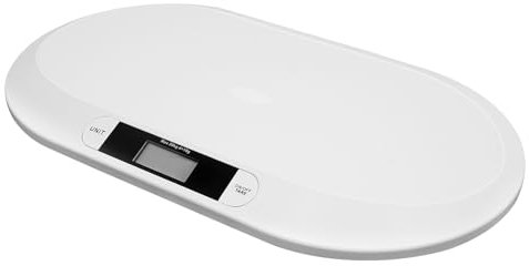 Qussse Babywaage, Digital Kinderwaage bis 20kg Baby Waage mit LCD-Anzeige, Tara-Funktion, 3 Einheiten, Digitalwaage für Neugeborenen