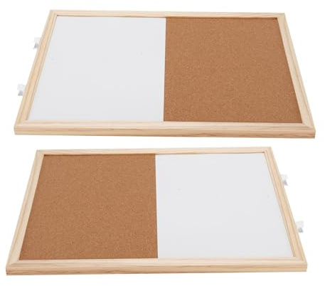 Walfront Lavagna Magnetica in Sughero con Combinazione di 2 Pezzi, 30x40 Cm, Lavagna Magnetica Cancellabile a Secco e Tabellone in Sughero per L'organizzazione della Parete della