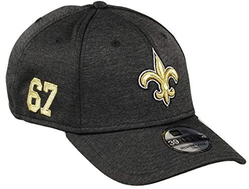 New Era New Orleans Saints NFL Saints Black 39Thirty Stretch Cap - L-XL (7 1/8-7 5/8)