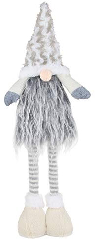 EKKONG Décorations de Noël Père Noël GNOME Tomte 57 cm de Haut, Poupée Ornement Santa Figurines Suédoises, Cadeaux De Nains Scandinaves pour Décoration de Maison de Vacances de Noël (Gray)