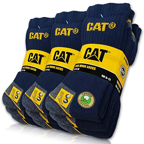 9 par CAT® Real Work strumpor kvinnor män arbetsstrumpor affärsstrumpor strumpor storlek 35–50