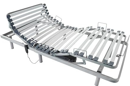 PEPE Mobility - Lattenrost Elektrisch Verstellbar 90x190, Stahl Pflegebett Höhenverstellbar mit Fernbedienung, 6 Beinen - Made in Europe