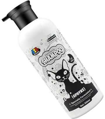 XINYIN Professionelles Pflegeshampoo Für Haarlose Katzen 500 Ml Perfekt Für Haustierbesitzer Salons Katzenshampoo Tiefenreinigungsshampoo Haustier Badzubehör Für Hunde
