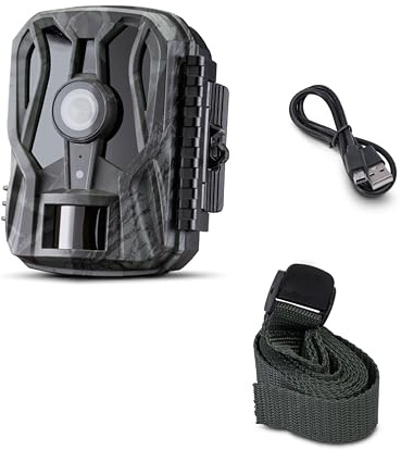 Midland - Fototrappola Wild Guardian, Videocamera 1080p, Visione Notturna con LED Infrarossi, Fotocamera da Caccia 20MP - Sensore Movimento 15m, Attivazione 0.4s, Display 2, per Monitoraggio Fauna