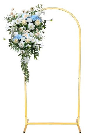 Set di sfondi in metallo con arco di nozze, decorazione per compleanni, feste, matrimoni, cerimonie (180 x 80 cm)