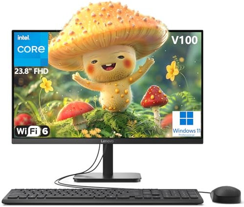Lenovo Computer desktop All-in-One da 24 pollici per Home Office, processore Intel 4-Core (Beat i3-1110G4), display FHD, RAM DDR4 da 32 GB, SSD PCIe da 1 TB, WiFi 6, Bluetooth, Business AIO, Windows