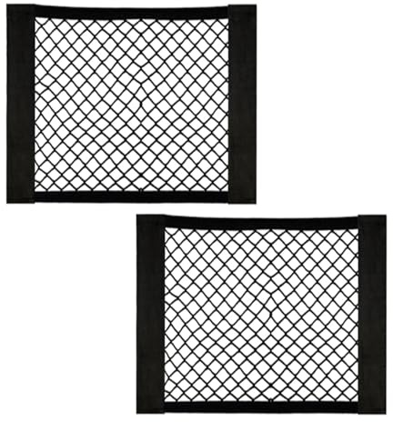 Einesin Red de Almacenamiento, Nailon, Bolsa de Organizador Tronco de Coche con Redes de Bolsillos Elástica, Botellas, comestibles, Negro, para Carro de automóviles