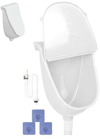 Väggurinal för män | Tvättvatten Badrum Urinal | Urinavledare med justerbar anti-spillande sköld för sovsal camping fordon