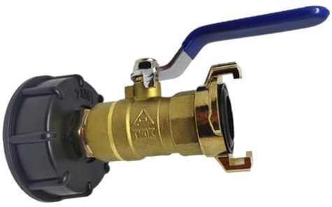 Adaptador de tanque de latón - Conector de rosca S60X6 para tambor de agua | Accesorio de tubería de jardín para tuberías domésticas, riego, uso exterior, de