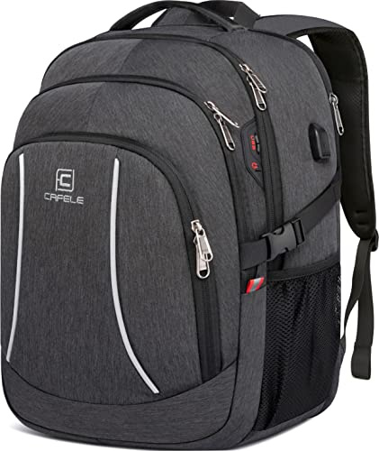 Cafele Zaino Impermeabile per Laptop 17 Pollici con Porta USB, Borsa Libri Resistente Uomo e Donna per Scuola e Viaggio