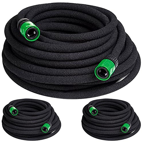 Deuba Tubo Irrigazione a Goccia 45m Tubo Poroso Innaffiare Giardino Installazione Sopra Sotto Terra