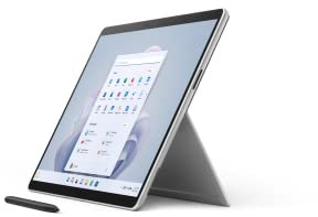 Microsoft Surface Pro 9 - 13 Inch 2-in-1 Tablet PC - Silver - Intel Core i7, 16GB RAM, 256GB SSD - Windows 11 Home - Device only, UK plug, 2022 model