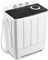 Gvqng Twin Tub Washer and Dryer Combo, 28Lbs Capacity Washing Machine with Control Knobs, Built-in Drain Dump & Timer Control, for Home/RV/Dorm/Apartment,Black,28lbs