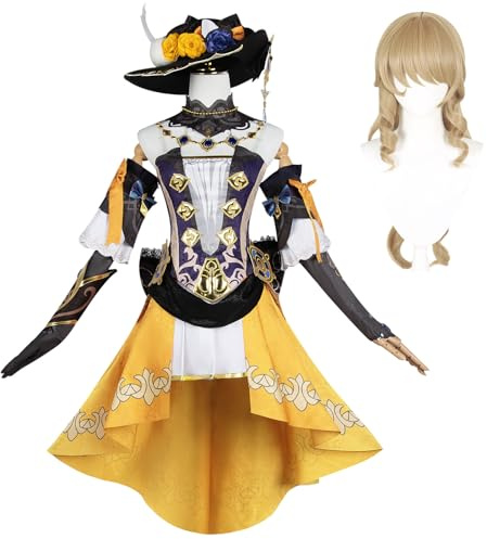 CR ROLECOS Navia Costume per cosplay Navia de Navia, vestito da personaggi, abito completo per Halloween, con parrucca per cappello, XL