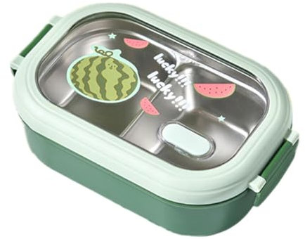 LICHENGTAI Porta Pranzo Ermetico Lunch Box Prova di Perdite Bento Box con 2 Scomparti Portapranzo per Bambini e Adulti, Bento Box Acciaio Inox per Lavoro Picnic Ufficio