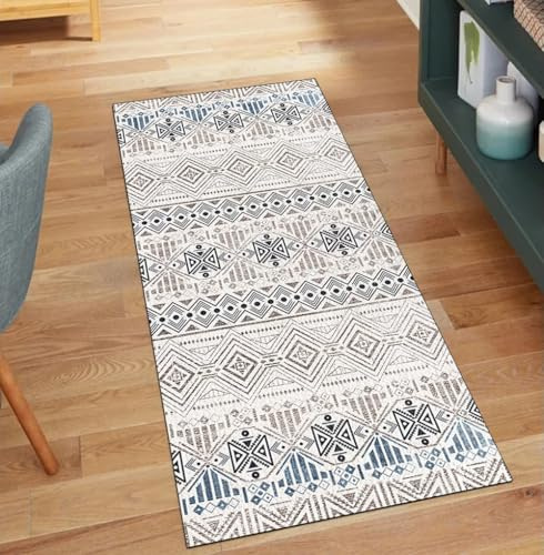 Alfombra antideslizante gris para cocina, 60 x 850 cm, se vende por metro, de poliéster, lavable, para pasillo, salón, para atrapar la suciedad