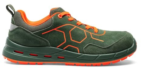 Sottozero Work SOCIM NORAD S1PS ESD Scarpa Bassa Antinfortunistica da Lavoro Pelle Scamosciata, Uomo/Donna (Verde/Arancio, Sistema Taglie Calzature EU, Adulto, Uomo, Numero, Media, 42)
