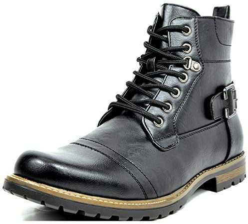 Bruno Marc Men's Motorcycle Biker Boots,Black,9.5