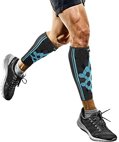 bonmedico Vido Fascia Polpaccio a Compressione Graduata – Supporto Muscolare Sportivo per Uomo e Donna – Polpaccera Traspirante Antiscivolo per Running, Ciclismo e Palestra (Set da 2) XL