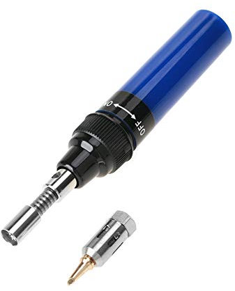 Fer à Souder au Gaz, Fer à Souder au Butane Outil Stylo de Soudure sans Fil Pistolet de Soudure de Fer à Souder de Chalumeau au Butane sans Fil 1300 ℃ (Blue)