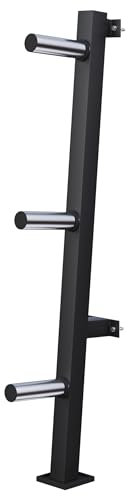 GORILLA SPORTS® Hantelscheibenständer - Hantelständer für Wandbefestigung, 3x30mm und 3x50mm Stangen, Max Belastbar 300kg - Hantelständer, Scheibenständer, Gewichteständer, Hantelbaum, Hantelablage