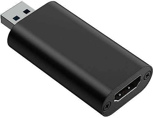 4K HDMI to USB 3.0 Video Capture Card, 4K Cam Link Card Game Capture Card Adapter Screen Record Capture Device for Streaming, Gaming, Video Conference, Teaching, Live Broadcasting