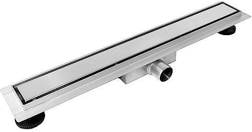 BALNEO Caniveau de Douche 60cm Duplex Next Set Complet 2en1 en Acier Inoxydable, Bas 52mm, Grand Filtre À Cheveux, Douche À Carreler, Caniveau D'évacuation