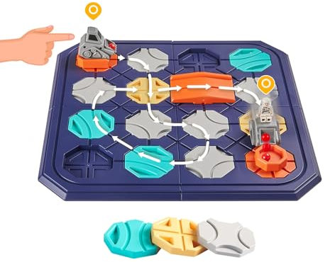 SGILE 16 TLG. Straßenbauer Brettspiel für Kinder von 3-10, Kleinkinder STEM logisches Puzzlespiel, Rennstrecke Auto Spielzeug, Geburtstag, Kita, Montessori Spielzeug für Jungen & Mädchen 3-6 Jahre