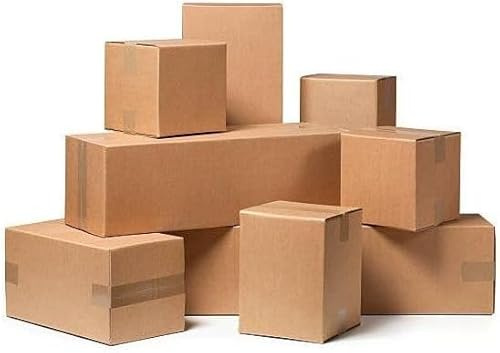 GMS - 20 Cajas de Cartón 20x14x14cm, Canal Simple Ultra Reforzado, Caja para almacenaje, Caja con solapa, Caja Tipo Americana (20 Cajas - 20x14x14cm)