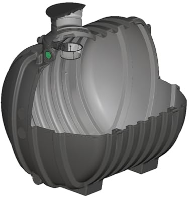 FLORANTIA Regenwasser Zisterne 10000 Liter Erdtank Aqua-Rondo Kunststoff [ Ausbaupaket passend für Ihre Anwendung frei wählbar ]