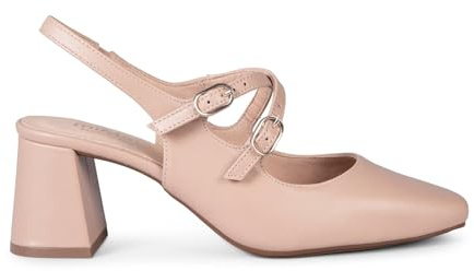 miMaO Zapatos DE Mujer Destalonados TACÓN Bloque Color Rosa Maquillaje EU 37